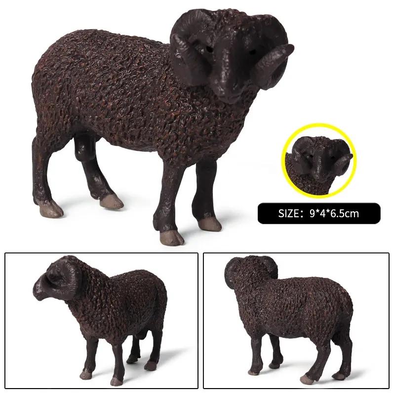 Oenux Clasic Animale de Fermă Simulare Oaie Capră Argali Antilopă Model Figurină de Acțiune Figurine Păsări de Curte Jucărie Drăguță Pentru Copil Cadou