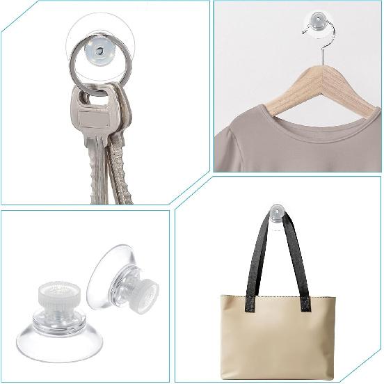 Extra Strong Screw Suction Cups, Clear PVC Sucker Pad Without Hook, Glass Suction Holder with Screw Nut, Heavy Duty Suctions Holder - 12 Pack 25mm/1"