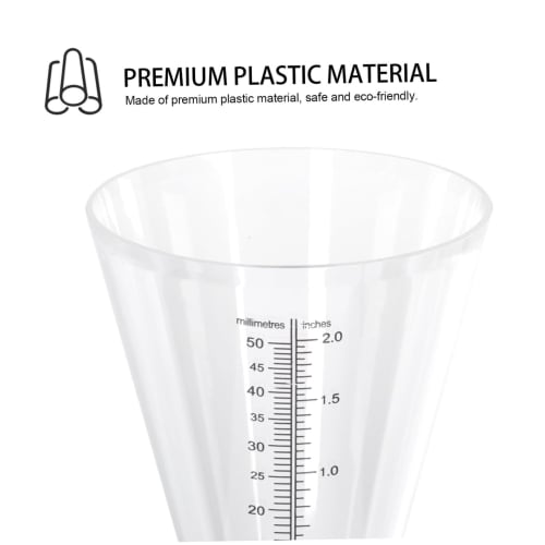 HYTROVE 1pc Rain Glass Measuring Cup Rain Gauge Meter, Meteorological Shape, Garden, Simple, Transparent Meter, Key, Rain Gauge, Measuring Cup, Upgrad
