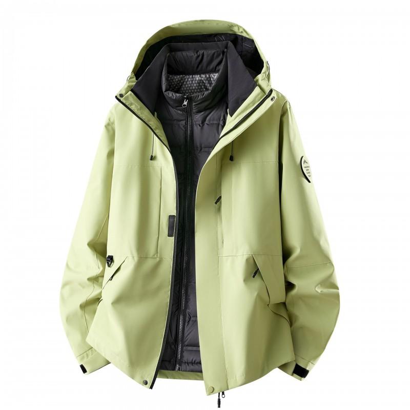 Men Women Winter Waterproof Windproof Hiking Jacket With Removable Down Liner Outdoor Camping Trekking Travel