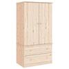 VidaXL Wardrobe HIGH 90x55x170 Cm Solid Pine Wood, Storage Cabinet, Wardrobe Organizer, Cabinet, Closet, 353929