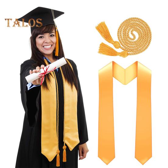 1 Set Academic Uniform Includes Hat Shawl Honour Rope V-Neck Bat-Sleeved Robe 2025 Graduation Cap And Gown Set for Memorable Graduation Events