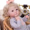 KEIUMI 18 Inch Realistic Reborn Baby Doll Full Silicone Vinyl Cute Girls Early Education Toy Birthday Gift