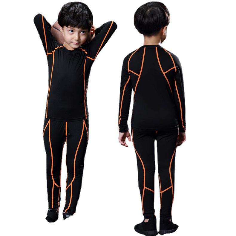Men's and Kids' Quick-Dry Velvet Sportswear Set: Long Sleeve Tight-Fit for Running and Fitness