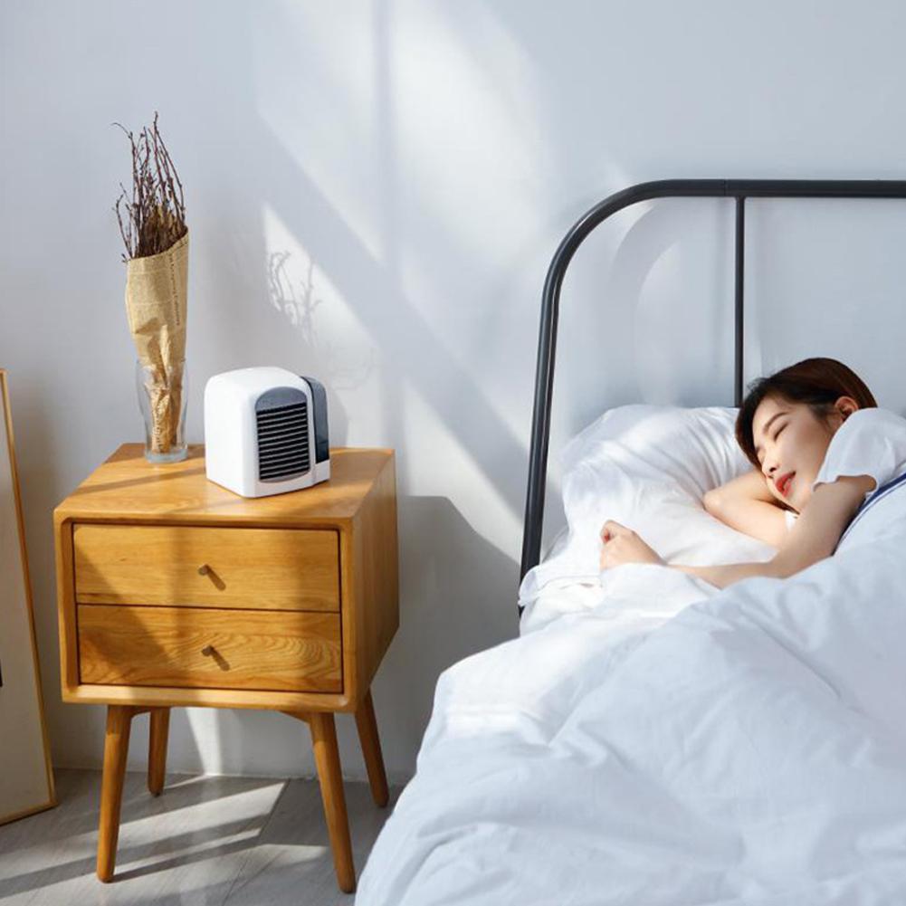 Water-Cooled Personal Mini Air Cooler Humidifier Air Cooling Machine 3 Gear Cooling Fan for Bedroom Living Room