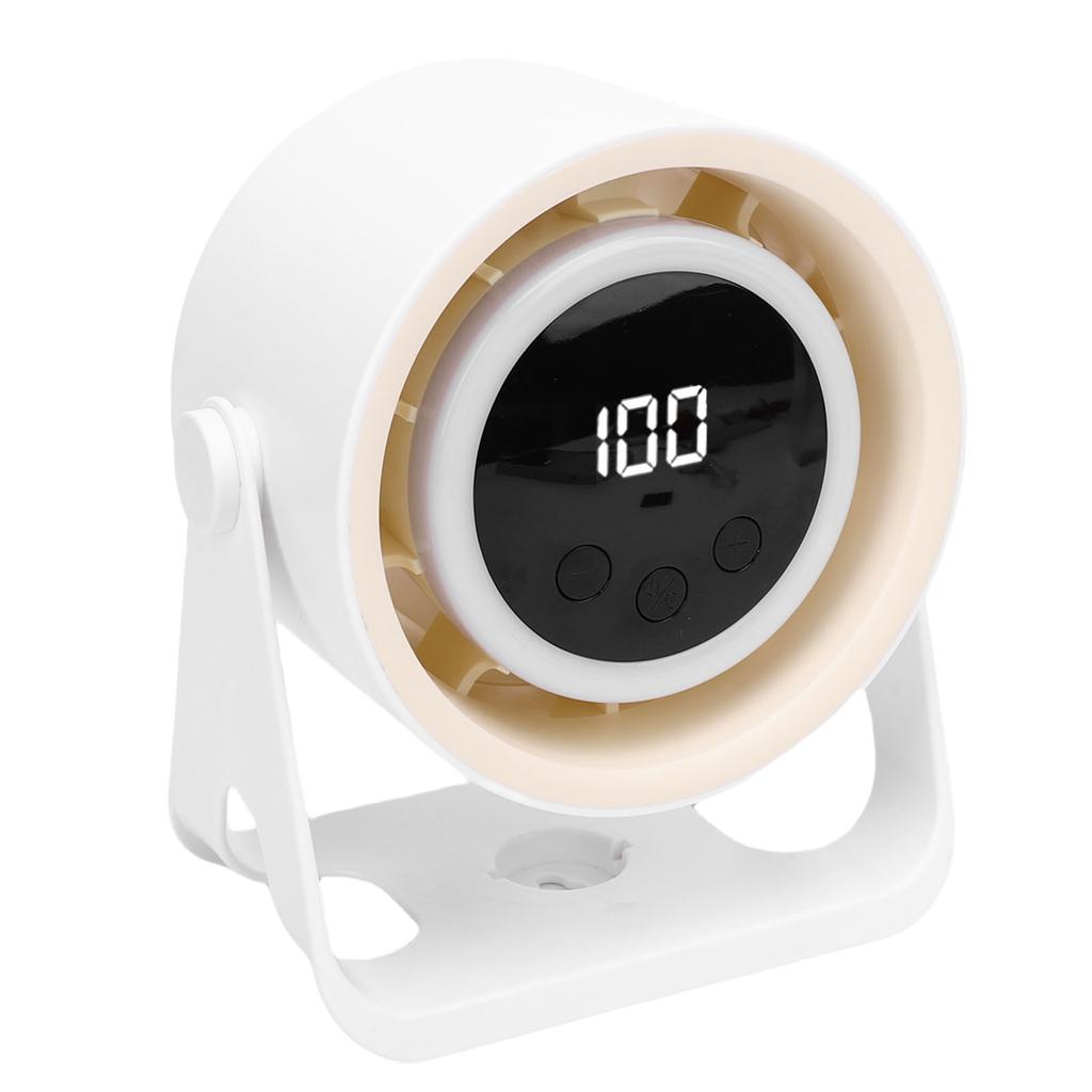 Desk Fan 5 Speeds USB Rechargeable Quiet Portable Desktop Cooling Fan with Light for Office Bedroom Outdoor Camping