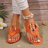 Women's Buckle Decor Flip Flops, Fashion Summer Beach Flat Slide Shoes, Casual Outdoor Slide Sandals