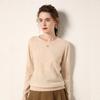 Women's Cashmere Long Sleeve Sweater: New Style, Pure Round Neck, Loose Fit, Thin Knit Pullover for Autumn/Winter