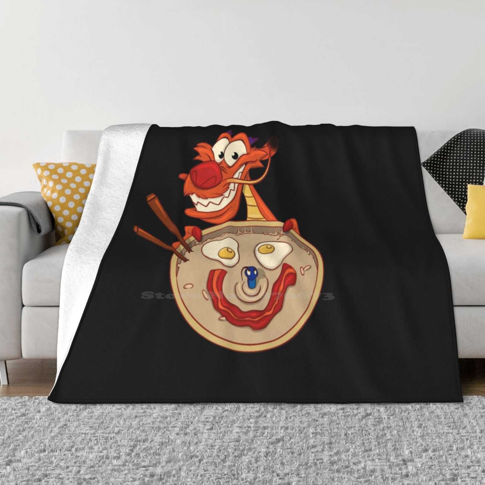 Mushu New Selling Custom Print Flannel Soft Blanket Mushu 30x40in