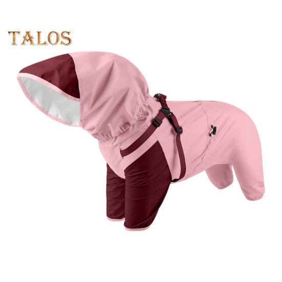 

Дощовик з капюшоном для собак, подвійний шар водонепроникного пончо, відкритий дощовик, одяг для маленьких собак середнього розміру L