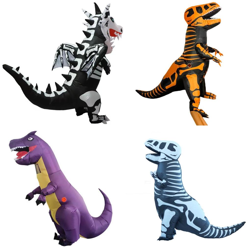 Zombie Ribs Dinosaur Inflatable Costume For Halloween Party And Cosplay Events