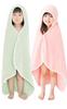Rinaty Bathrobe for Babies and Kids [Formaldehyde-Tested, Perfect for Solo Bathtime] Hooded Bath Towel, Bath Poncho, Swaddle (Pink & Mist Green)