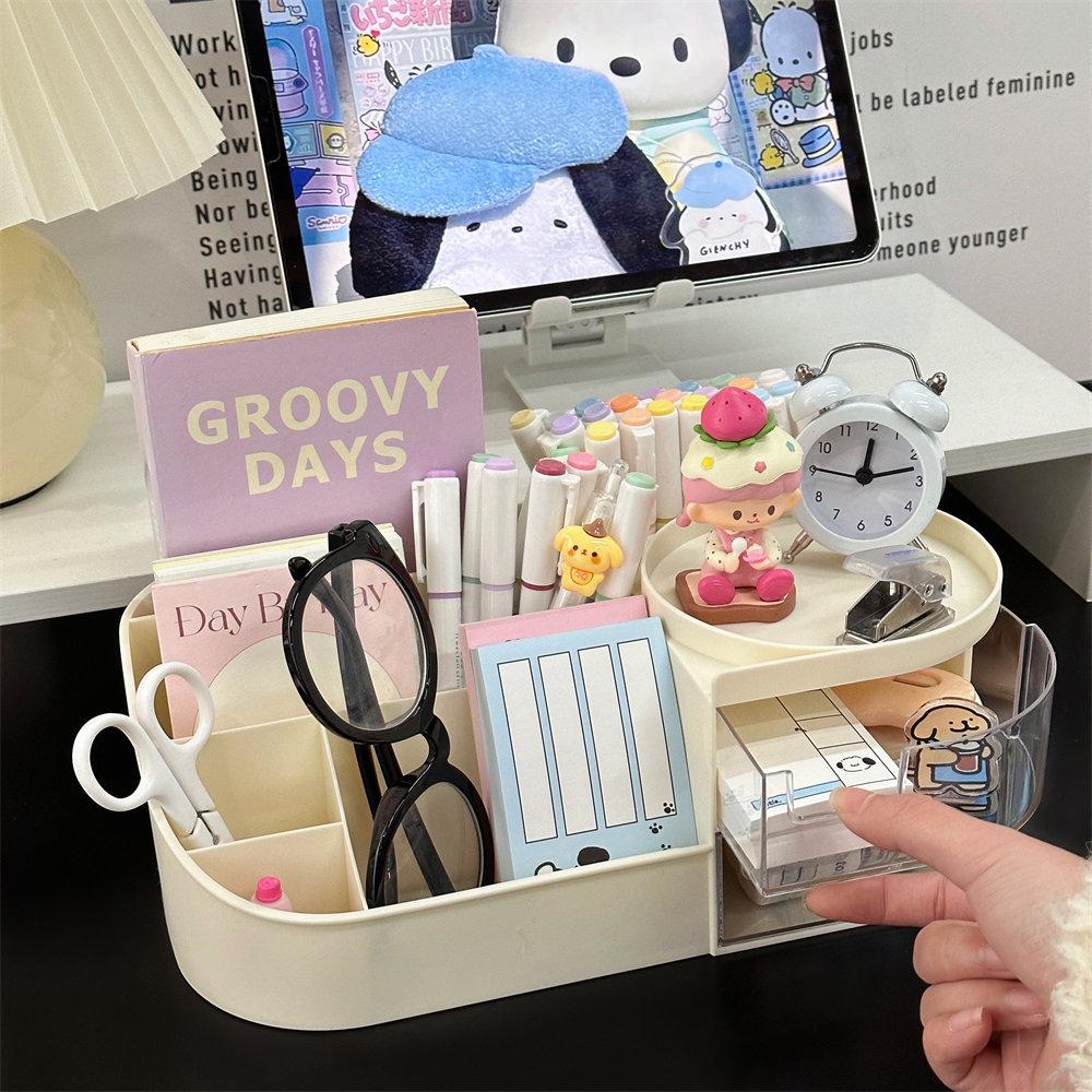 Multifunctional Makeup Organizer with Mirror and Skincare Storage