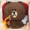 Cute Animals Dog Parrot Cross Stitch Needlework Set Diy Latch Hook Throw Pillow Embroidery Pillow Hook Kit Set For Needlework 