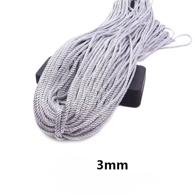 5M Braided Twisted Wire Rope DIY Accessories Gold/Silver Color 2/3/4/5/6mm for Gift Boxes Hand-Held Cords