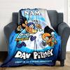 Customizable DogMan1 Throw Blanket – Personalized Name, All-Season Cozy Snug Blanket, Machine Washable, Personalized Blanket