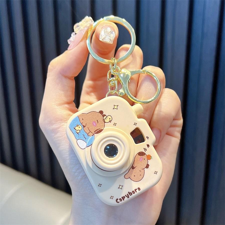 Luminous Cartoon Projector Camera Keychain - Small Gift & Bag Pendant