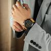 SAPPHERO Japanese Analog 50M Water Luminous Date Suitable for Business and Outdoor Faux Leather Mineral Brown Black Dial Men's Watch, Movement,