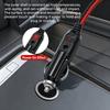 Vehicle Socket Power Cable 12V 24V with LED Light, 16 AWG Wire, and Two Output Wires for Accessory Repair, Service, and Cable Changes