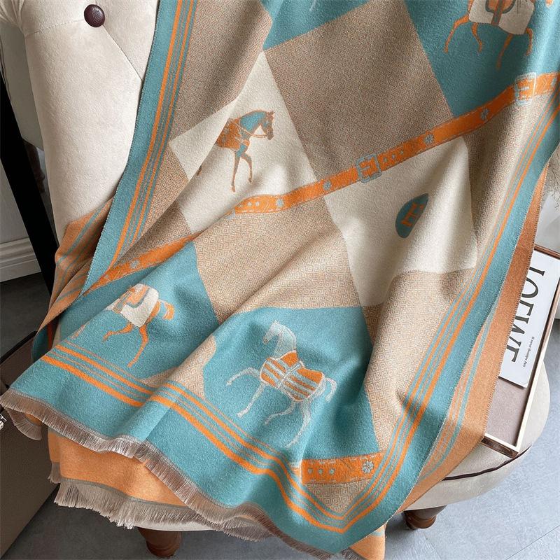 0G Thickened star imitation cashmere thermal scarf for women's high-end office air conditioner shawl for women