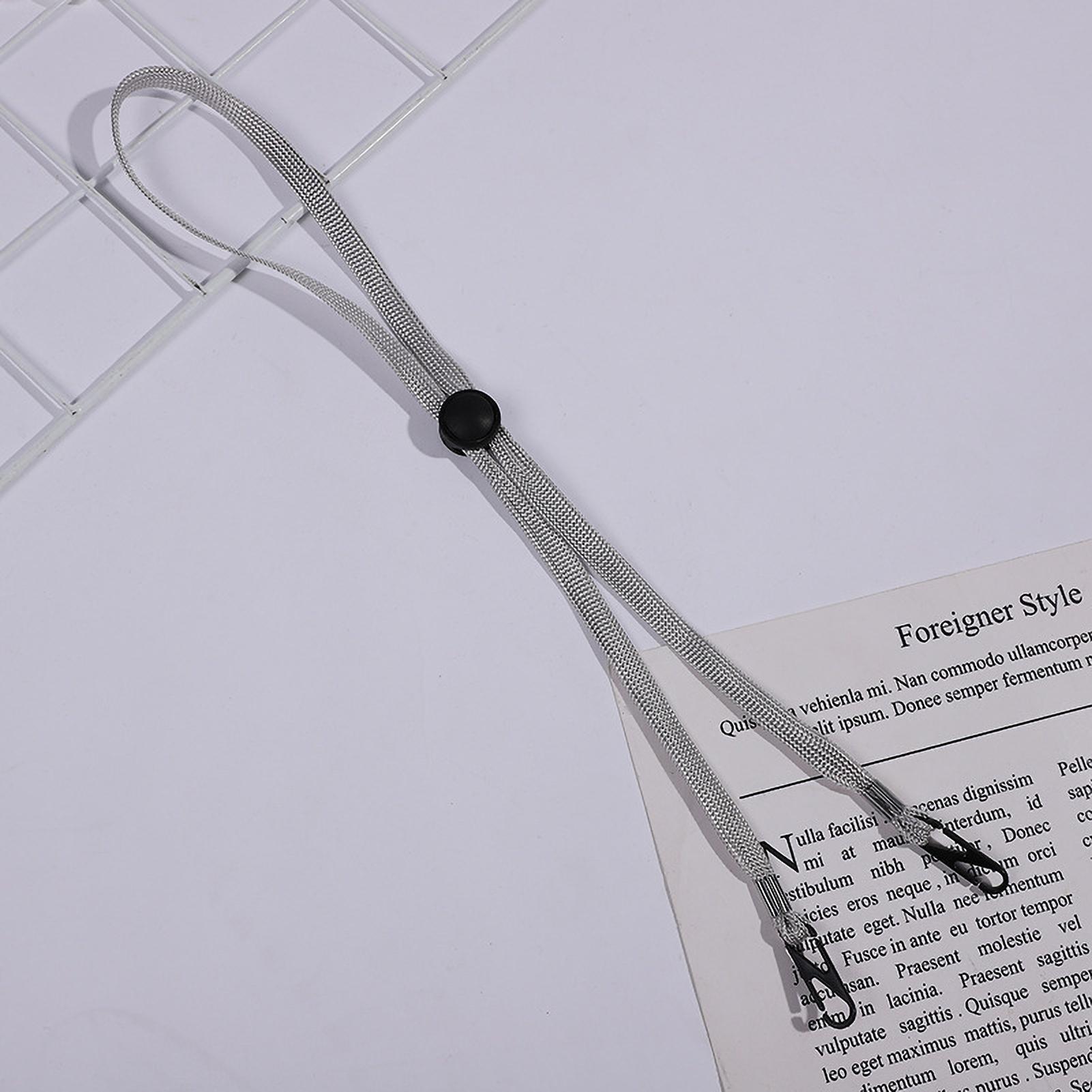 

Гибкий регулируемый ремешок для шляпы, съемный ветрозащитный шнурок для подбородка, ремешок с зажимами, предотвращающий потерю серый