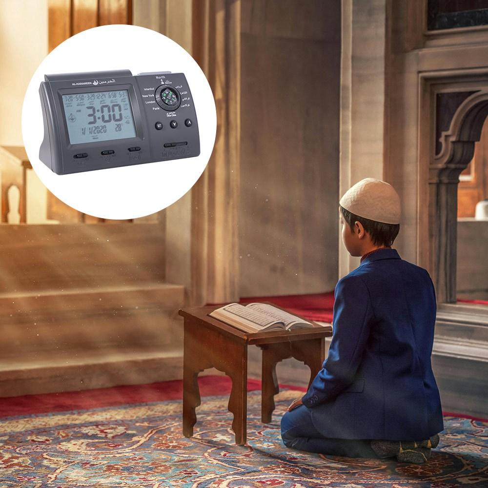 Multi-purpose Automatic Digital Clock Hijir Calendar Prayer Alarms Tabletop Muslim Clock  Mecca