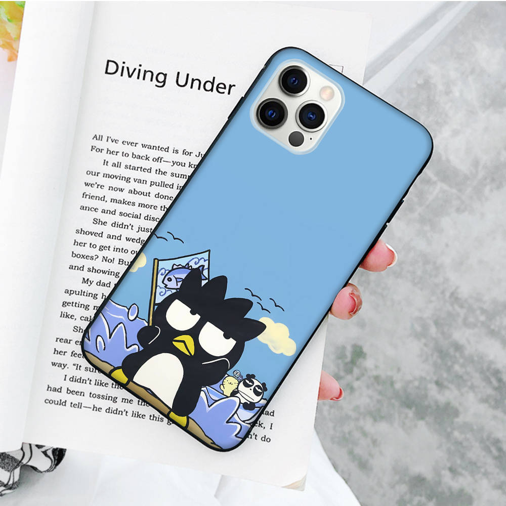 

JZ22 Badtz-maruЧерный мягкий чехол для Xiaomi Poco X6 X4 M5 M6 F5 F6 C65 C55 C50 C51 C40 Pro Redmi 14C A3X 13C 12C 11T 10A 9C Note 7 6 8A Plus Redmi A3X эбеновый