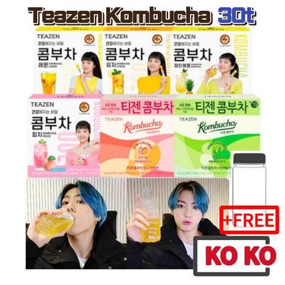 Teazen Kombucha in polvere 6 gusti 30T / Limone, Cedro, ananas, pesca, mango guava, moschetto lucido