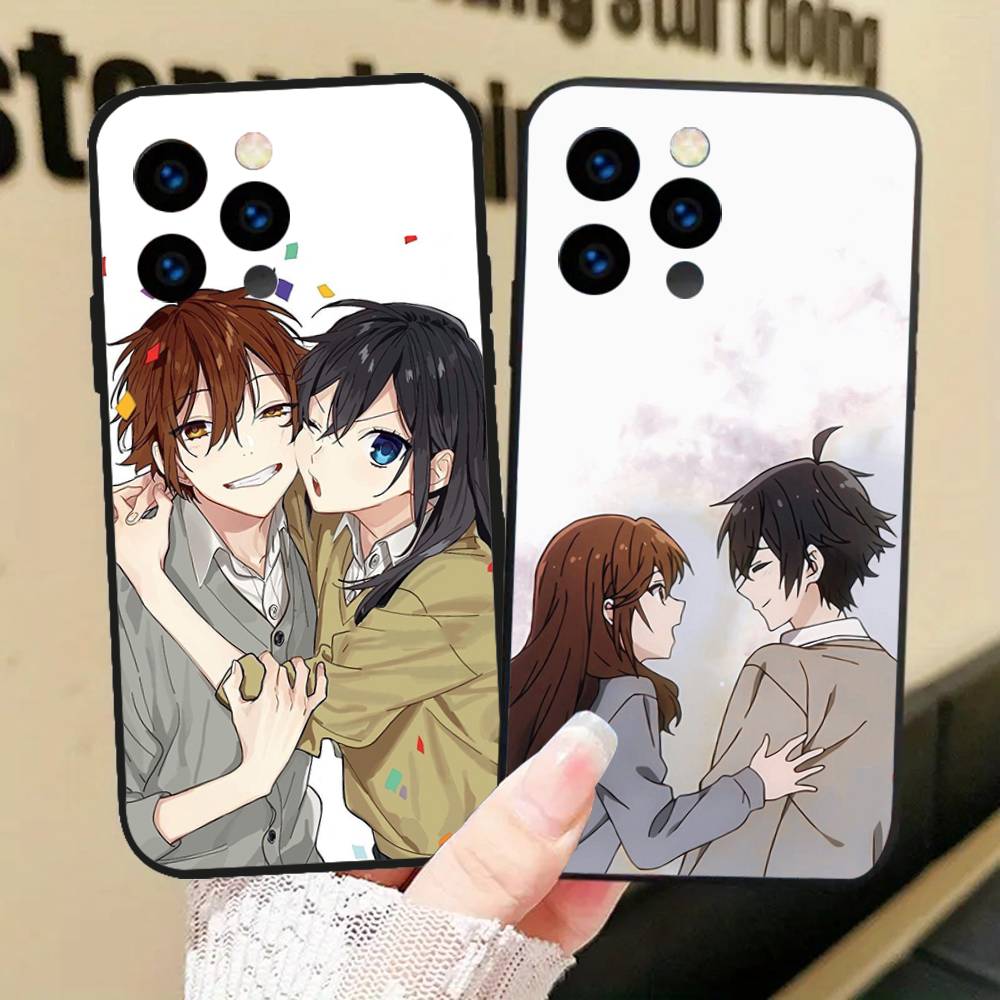 Japanese Classic Anime H-Horimiya Vintage Phone Case For IPhone 17 Air 16 15 14 13 Pro Max 11 12 Black Silicone Cover