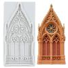 Retro Gothic Window Silicone Mold Window Fondant Molds Cake Decorating Tools Cupcake Topper Candy Sugar Craft Gum Paste Polymer Clay