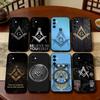 F-Freemasonry S-Symbol Phone Case For Samsung Galaxy A73,A72,A71,A70,A53,A52,A51,Soft Silicone Black Cover
