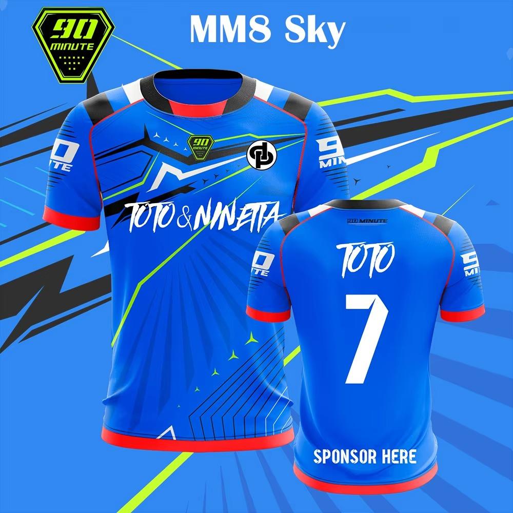 Summer New 90 Minutes Series MM8 Jerseys Football T-shirts Outdoor Sports Breathable Quick-drying Tops Crewneck Tees