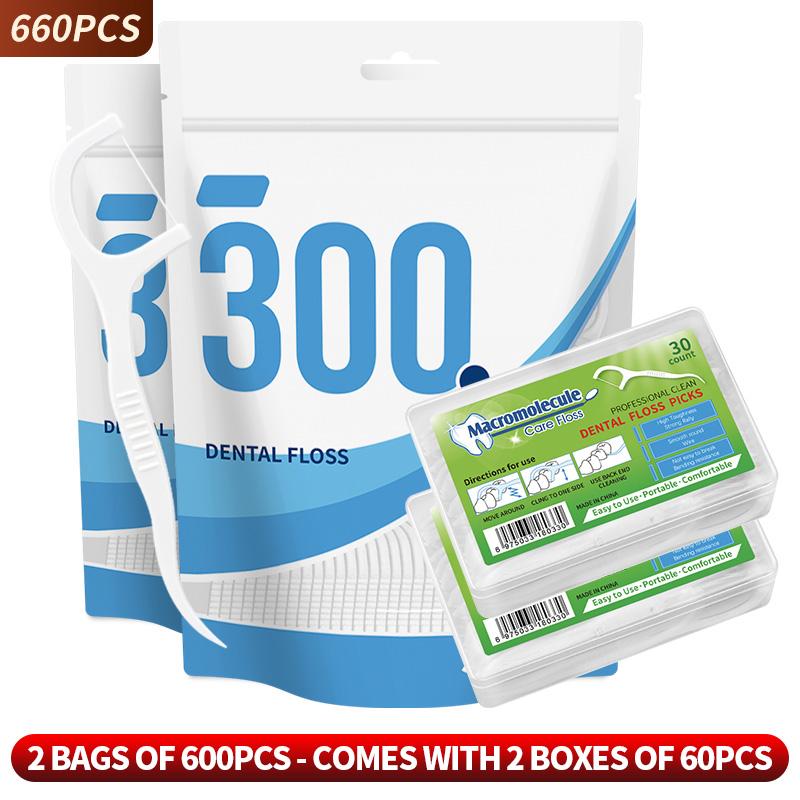 660/3330/300/30PCS - Cleaning interdental gap tool, convenient delivery boxed dental floss stick, family size edition set