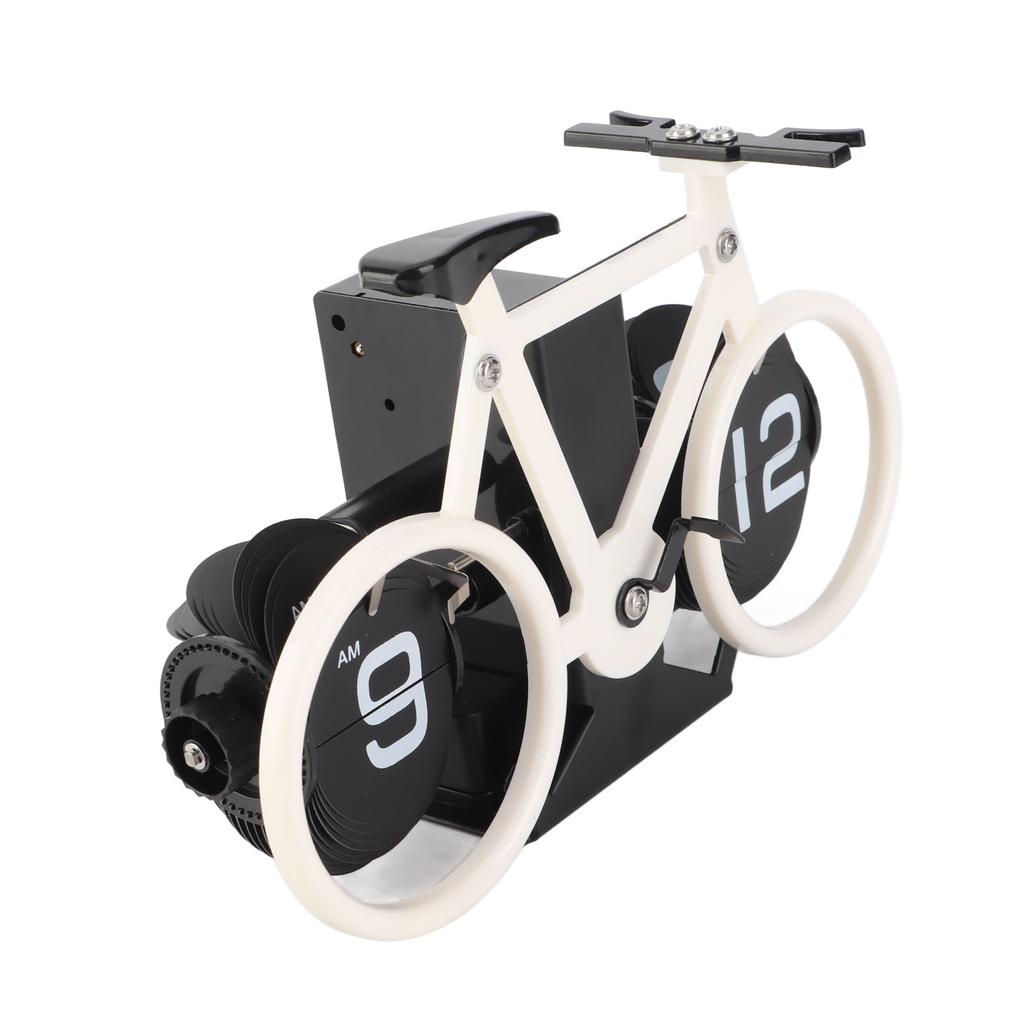 Vintage Desk Clock Bike Shape Retro Mechanical Battery Powered Gear Operated Timer Reminder Table Clock for
