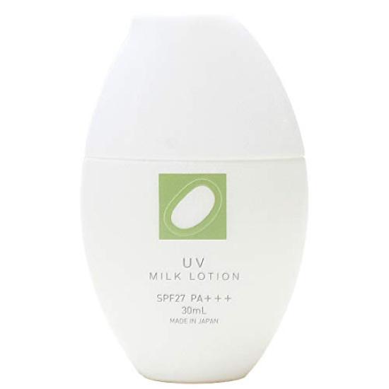 Silk Life Research Institute Scattering Agent UV Milk Lotion SPF27 30mL Can Be Used On Babies Can Be Washed Off with Soap Natural Moisturizing