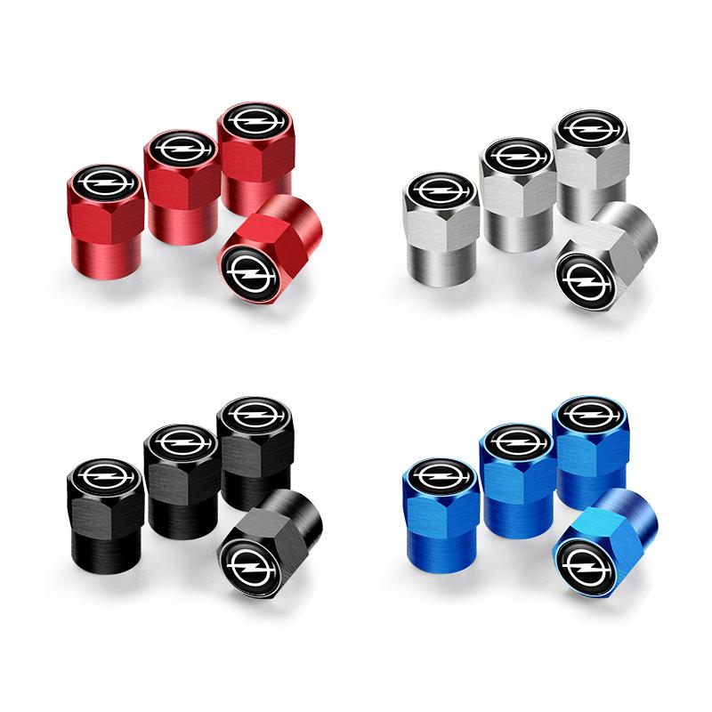 4Pcs Car Logo Wheel Tire Valve Stem Caps Cover For Opel Corsa Astra Insignia Vectra Zafira Meriva Mokka Grandland Vivaro Antara IE0