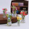 10pc Dashboard Center Console Mount Greenery Decoration Glow Small Figurines Decors Miniature Potted Flowers Ornament