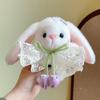 Plush Bunny Keychain With Lace Hoodie For Girls And Kids Gift