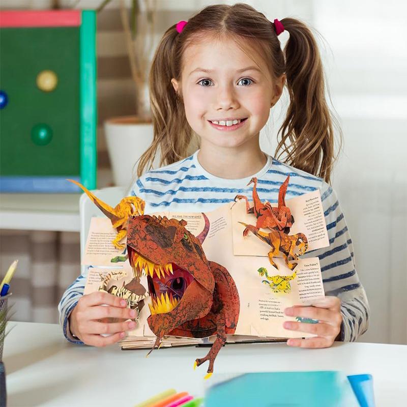 3D Encyclopedia Prehistorica Dinosaurs Marine Organism Folding Pop-Up Book Diverse Dinosaur Species Guide Perfect Gift