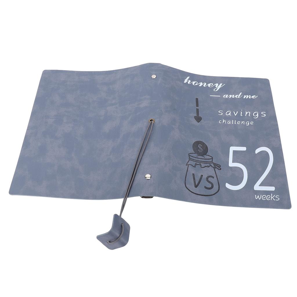 52 Week Money Saving Challenge Book Leather PP Film Reusable Budget Challenge Book Planner with Cash Stuffing Envelopes