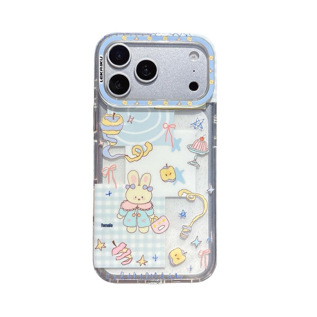 Trendy Brand Apple Rabbit iPhone17 Pro Max Drop Protection Case, IMD Side Profile Series