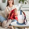 Yarn Holder Plastic Spinning Knitting Tools Crochet Accessories Stand DIY Sewing Thread Spool With Wrist Strap Wool Ball Winder