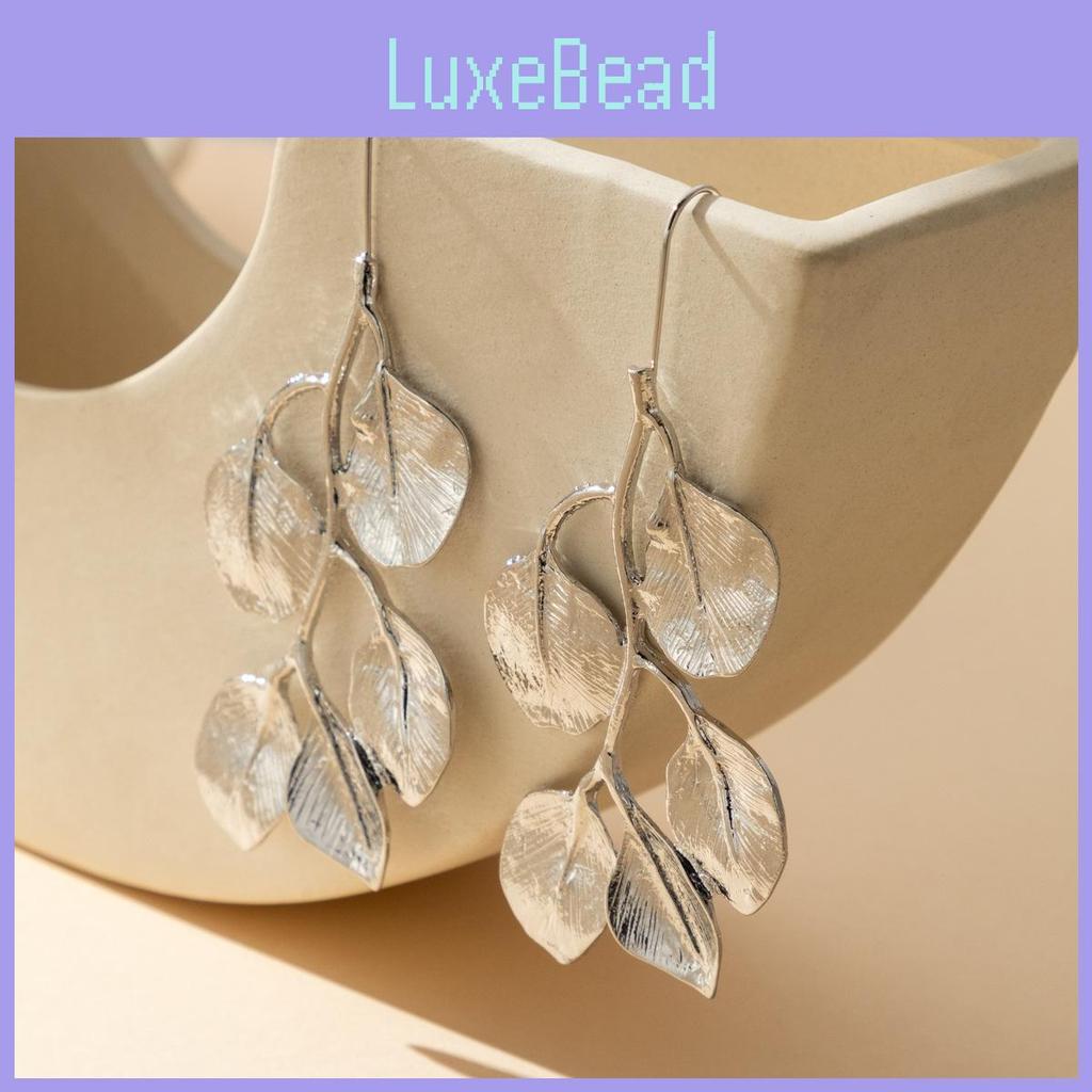 Elegant Leaf Design Alloy Earrings For Fashion Forward Women In Gold And Silver Colors