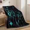 Glowing Teal Mathematical Symbols, Equations, and Geometric Shapes. for All Seasons Blanket Lunch Break Throw Gift
