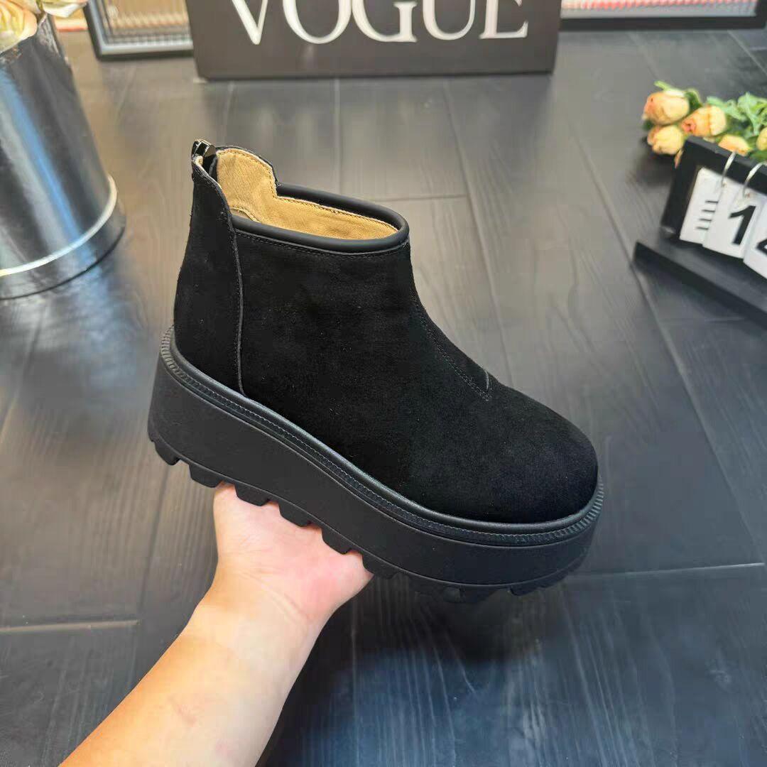 

Small man height increase 2024 winter casual fashion versatile platform snow boots lightweight cotton boots women s shoes 40 чорний