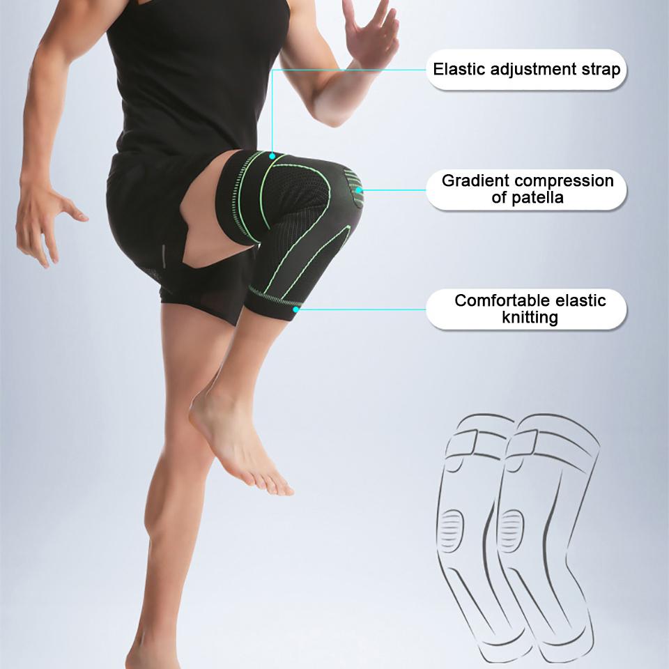 Aolikes Sport Full Leg Compression Sleeves Knee Braces Support Protector For Weightlifting Arthritis Joint Pain Relief