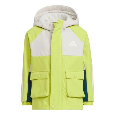 Logo Zipper Hooded Color Block Long Sleeve Jacket Kids Jackets KS3082