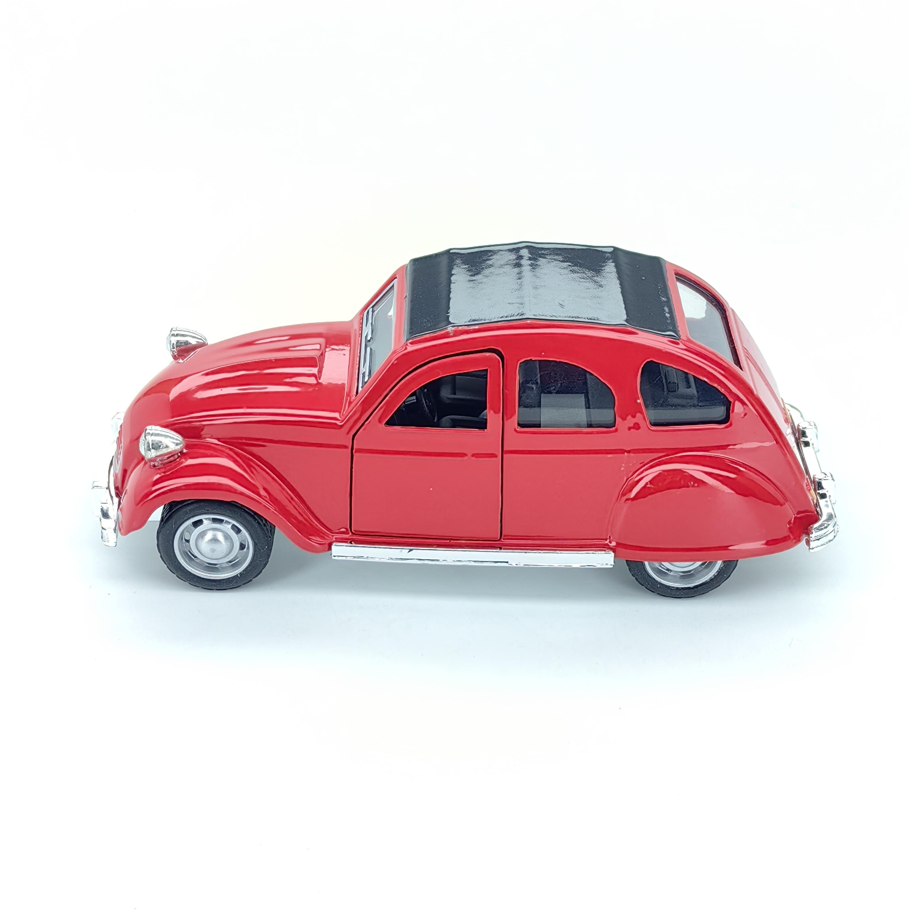 Vintage Legierung Käfer Modell Simuliertes Klassisches Auto Kinder Rückziehspielzeugauto Jungen Kleines Auto Geschenk red