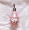 Girl Wind Ceramics White Bow Bathroom Five-piece Suit Toiletries Bathroom Kit Accessories Mouthwash Cup Lotion Bottle Soap Dish