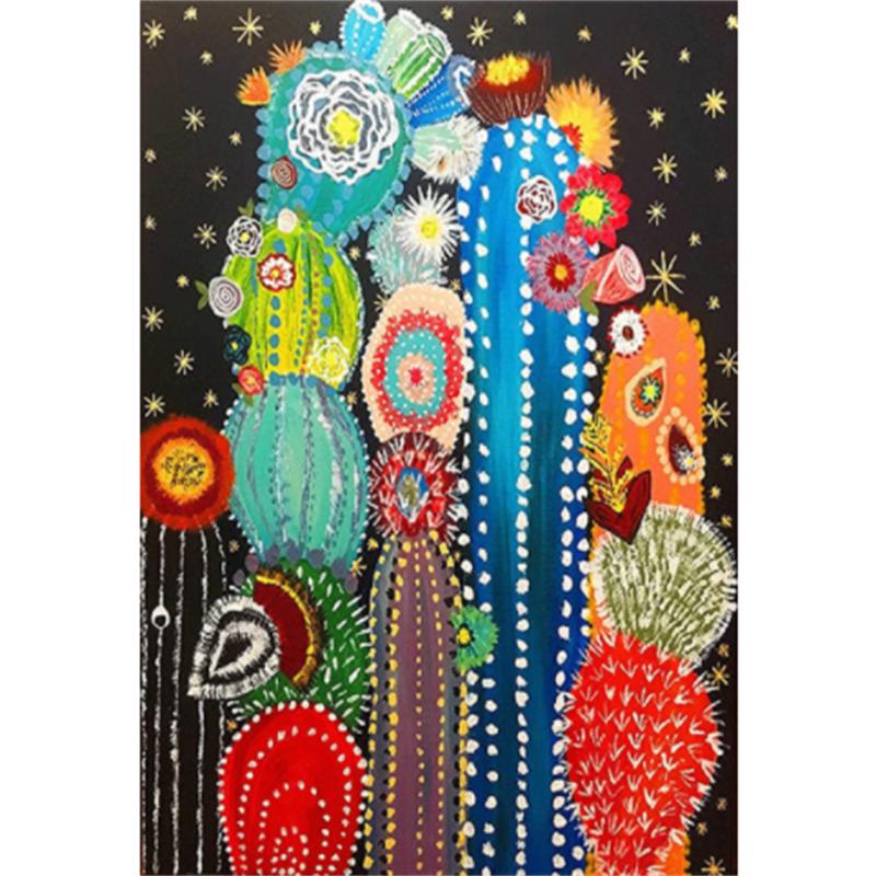 

HUACAN 5D DIY алмазная живопись Кактус полная квадратная Новое поступление Алмазная вышивка цветок вышивка крестиком ремесло украшение дома Full Square 20*30 cm